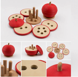 Puzzle d'empilage de pommes Montessori imprimé en 3D - Product Image 1