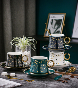 Juego de Taza y Platillo de Porcelana Europea Clásica de Lujo Ligero, Estilo <span class=keywords><strong>2020</strong></span>, Cuchara Metálica, Capacidad de 220 ml, Caja de Regalo Multiusos - Product Image 5