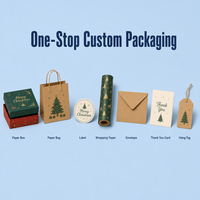 Boîte cadeau de Noël personnalisée en carton, emballage en carton à deux parties pour petits cadeaux et décorations
