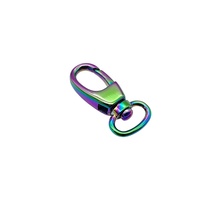 Accessoires de luxe classiques en alliage de zinc arc-en-ciel : Mousqueton pivotant, Anneau en D, Sangles de sac à main, Breloques de sac, Chaînes, pour sacs personnalisés écologiques