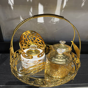 Decorazione per il Ramadan, Fabbrica Cinese, Decorazione Araba Portatile per Ufficio, Hotel, Casa, Moderno Bruciatore <span class=keywords><strong>d</strong></span>'Incenso Arabo in Acrilico Dorato - Product Image 2