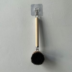 Brosse de nettoyage pour vaisselle et casseroles en poils de cheval doux avec logo personnalisé pour la cuisine - Product Image 6