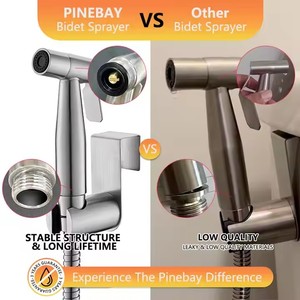 PINEBAY Good Price Durable ABS Plastic <strong>Bidet</strong> Sprayer Set Adjustable Water Pressure Toilet Shattaf Kit for Bathroom - Product Image 4