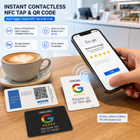 Carte de visite programmable étanche NFC RFID avec code QR 13,56 MHz pour paiement de membre et utilisation hôtelière