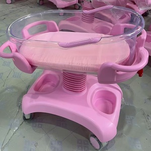 Adjustable Hydraulic Hospital Infant Bed ISO Certified Home Care Metal Furniture Plastic Baby Cot Cribs with <strong>Mosquito</strong> <strong>Net</strong> - Product Image 4