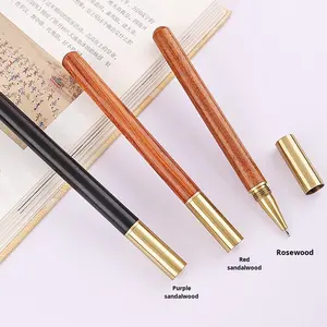 Doğrudan kökeni pirinç & gülağacı imza kalem iş veya hediye için 0.5mm tükenmez lazer gravür ahşap kalem - Product Image 1