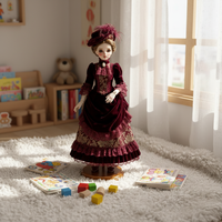 Robe en dentelle victorienne pour poupée BJD 1/4, costume de poupée articulée, jouet de collection à expédier
