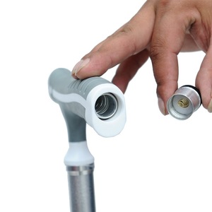 Canne en alliage d'aluminium à quatre points d'appui, antidérapante, réglable en hauteur, pour personnes âgées, support de marche extérieur - Product Image 2