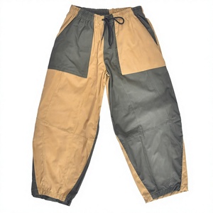 Pantalones de Nieve Colorblock con Tela Impermeable, Forro Interior Cálido y Cintura con Cordón Ajustable para Esquí al Aire Libre - Product Image 1