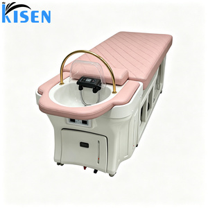 KISEN Lit de massage et de shampoing électrique réglable pour salon de beauté, idéal pour les soins capillaires et la thérapie de beauté, vente en gros - Product Image 4