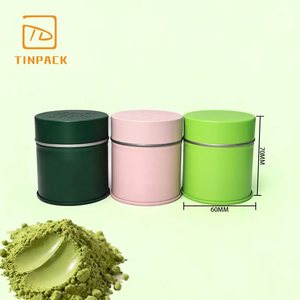 Lata Metálica Cilíndrica de Primera Calidad, Hermética y de Grado Alimenticio, en Varios Colores, para Almacenar Café, Té y Matcha - Product Image 1