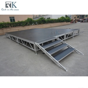 Square Safety <b>Stage</b> <b>Platform</b> Quick Install Event <b>Stage</b> with Guardrail - Product Image 3