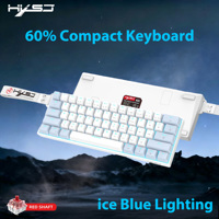 Clavier mécanique HXSJ V900 61 touches, vente en gros d'usine, logo personnalisé, USB Type-C, rétroéclairage LED, nouveau design unique à ruban, pour le gaming B2B