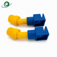 Nosel Semprot Plastik Duckbill 1/2 Inch Ulir Jantan untuk Pencucian Panel Surya Semprotan Kipas Sudut Lebar untuk Pembersihan PV Atap