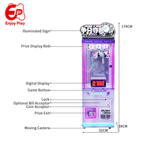 Machine de jeu d'arcade à monnayeur Double Layer Crane Machine Spin-N-Drop Turntable Gift Arcade Coin Operated Wireless Clip Prize Game Machine for Mall Metal