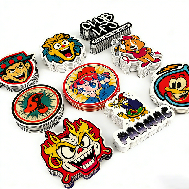 TEDDY Die Cut Stickers Logo Pattern Round Label Stickers Hologram Circle Die Cut Sticker