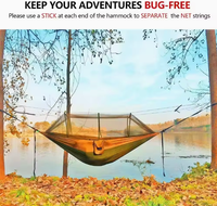 Hamac de camping avec logo personnalisé, hamacs portables simples/doubles pour la randonnée en plein air et le voyage