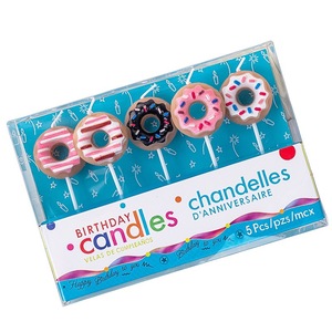 Donut Candles Birthday Party Decorations Colorful Cake Toppers Kids Party Supplies - Product Image 5