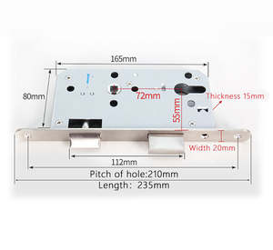 <span class=keywords><strong>UL</strong></span>アメリカ規格ANSIグレード1防火認定モルティス式金属製通路ドアロック本体セット - Product Image 3
