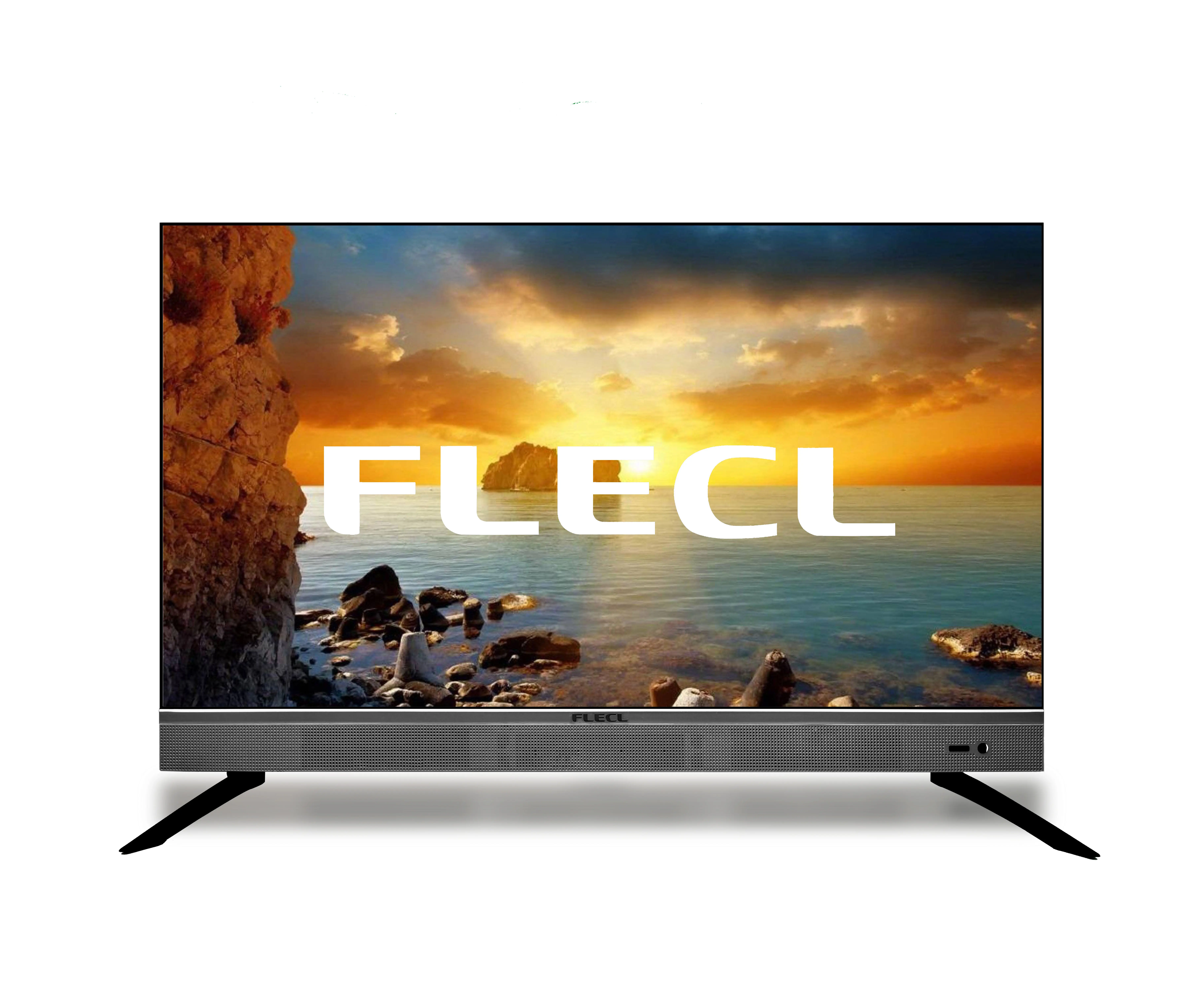 FLECL स्मार्ट टेलीविजन 32 इंच टीवी अच्छी गुणवत्ता OEM फ्रेमलेस मॉडल एलसीडी एलईडी टीवी वाइड पैनल साउंड स्पीकर के साथ