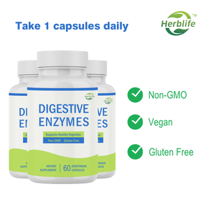 كبسولات إنزيمات هضمية ذات علامة خاصة مع مكمل بروبيوتيك متعدد الإنزيمات بروملين لصحة الأمعاء ودعم الجهاز الهضمي - Product Image 3