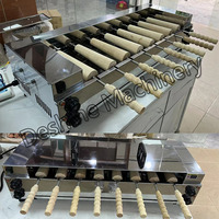 Machine commerciale à cornets de beignets type cheminée, 8 moules, en acier inoxydable, pour gâteaux, pains et glaces