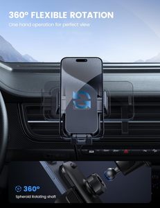 Lamicall stcv01 <span class=keywords><strong>2025</strong></span> xe người giữ điện thoại rộng hơn kẹp kim loại móc Vent núi tương thích dày trường hợp cái nôi cho điện thoại thông minh - Product Image 5