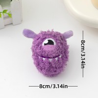 Halloween drôle mignon forme de monstre en peluche chat chien ennui soulagement auto-jeu en peluche chat animal de compagnie couinement son jouet avec cloche