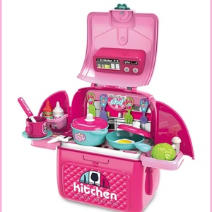 Juego de Cocina de Plástico Educativo para Niñas con Caja de Herramientas 3 en 1 y Vajilla Infantil - Product Image 1