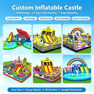 Château Gonflable Commercial Bleu en PVC de Haute Qualité, Grande Taille 20m, Hauteur 50cm, pour Adultes, Usage Extérieur, Modèle Buncy Jumping Fly <span class=keywords><strong>Man</strong></span>, Vente Chaude - Product Image 5