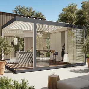 Pergola in Lega di Alluminio Eco-Sostenibile con Tetto a Lamelle Orientabili con Telecomando - Rifugio Ombreggiato per Piccoli Giardini e Balconi - Product Image 2