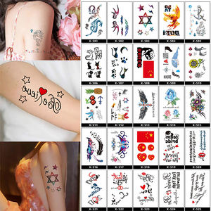 Tatuaggi temporanei piccoli adesivi per tatuaggi per donna uomo bambini 30 fogli parola floreale piccoli modelli tatuaggio temporaneo impermeabile