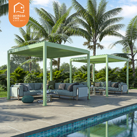 Pergola moderne à toit en aluminium à persiennes, personnalisable, étanche, ombrage de gazebo de jardin pour balcon, pavillon de pergolas de bricolage