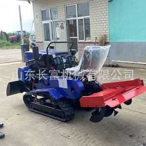 Hydromax Rotary Tiller 35Hp Gasoline Powered Farm <b>Cultivator</b> With Rubber Tracks For Land Preparation - Product Image 3