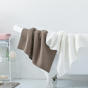 Toalla de Baño de Algodón de Doble Capa con Diseño de Waffle, 70x140 cm, Patrón a Cuadros, Absorbente, Resistente al Pelusón, para Uso Doméstico, M2815 - Product Image 4