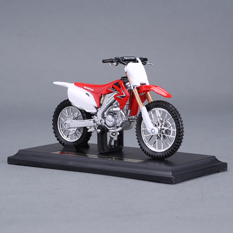 Modèle Réduit Moto CRF450R Modèle Moto CRF450R Échelle 1/18 - Miniature Métal Et ABS, 12x4.5x6.5 Cm, Pour Collection Ou Cadeau Modèle Moto Roues Direction Guidon Mobile