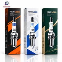 Boîte d'emballage personnalisée pour bougies d'allumage avec revêtement brillant UV pour la vente en gros de pièces automobiles