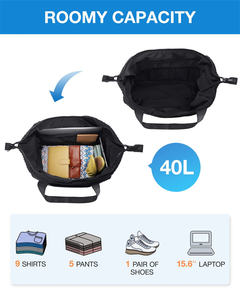 Portable <b>Waterproof</b> Quilted Travel Duffel Bags Sports Yoga <b>Mat</b> Carry-on Tote Handbag Weekend Overnight Gym Bag - Product Image 2