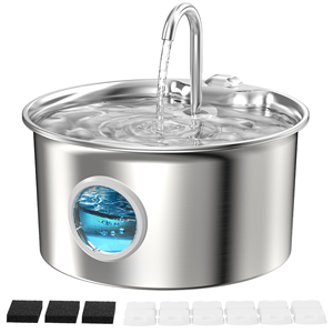 Ultra-Silent 3.2L Pet Water Fountain Dual Water Flow Multiple Layer Filtration System Automatic Level Pet Bowls <b>Feeders</b> - Product Image 1