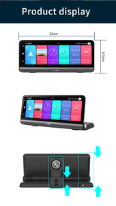 Xe DVR Full HD 1080P Car Dvr Máy Ảnh Tự Động 8 Inch Gương Chiếu Hậu Ống Kính Kép - Product Image 5