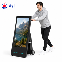 Affichage numérique pliable alimenté par batterie 32 43 55 pouces, étanche IP65, 2000 nits, idéal pour la publicité en ascenseur