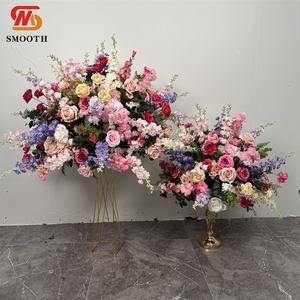 Bola de Flores de Rosa Rosa Artificial de Alta Calidad, Personalizable, Centro de Mesa Floral para Decoración de Bodas - Product Image 1