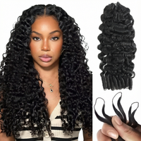 Extensions de cheveux synthétiques bouclés au crochet, tresses sans nœuds, paquets de cheveux synthétiques bouclés au crochet, boucles birmanes pré-bouclées