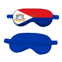 Masque de sommeil en soie simulée avec drapeau national personnalisé de Sainte-Kitts et Nevis, bandeau élastique réglable pour les travailleurs à shift et les siestes
