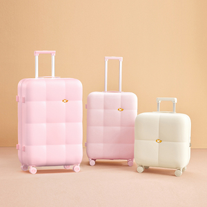 حقيبة سفر عالية الجودة، عرض خاص، طقم حقائب سفر صغيرة صلبة وجذابة مكون من 3 قطع من البولي كربونات والـABS، حقيبة مقصورة محمولة بعجلات للفتيات والنساء - Product Image 1