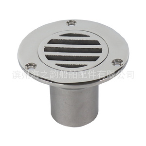 Drenaje Circular para Cubierta de Barco, 3.5 Pulgadas de Diámetro, Roscado, Anticorrosión, Diseño Industrial para Uso Marino - Product Image 1