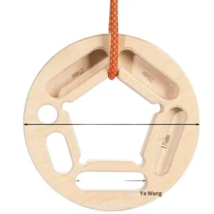 Hangboard portátil para exteriores para escalada en roca, Hangboard de madera, fortalecedor para agarre de dedo, entrenamiento de brazo - Product Image 5