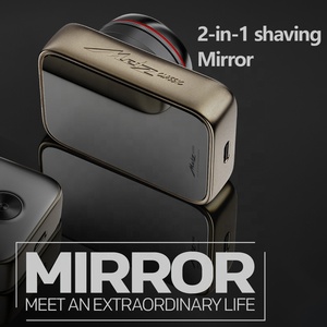 Rasoir électrique à lame unique pour homme <span class=keywords><strong>METZ</strong></span>, mini portable avec étui en cuir et miroir derrière la caméra - Design de type caméra - Product Image 3