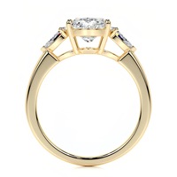 Bague de fiançailles classique à trois pierres ovales 3ct, moissanite VVS, argent sterling 925 plaqué or PVD, bijoux pour femmes