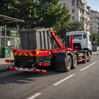 Camion compacteur de déchets à chargement arrière de 31 tonnes, robuste, avec conteneur amovible et double vérin hydraulique